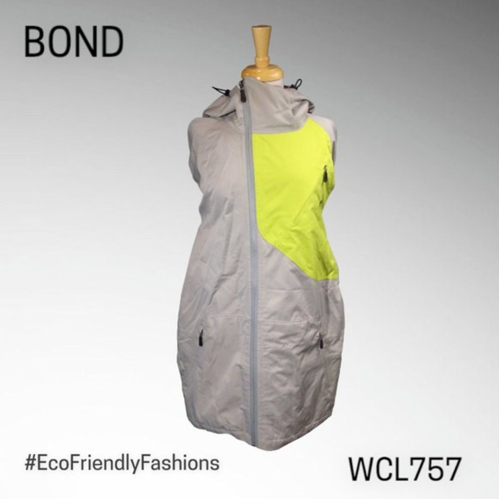 Bond Women's Multicolor Long Sleeve Hooded Zipper Coat Size L